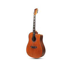 41 inch Male Female Classic Minimalist Veneer Acoustic Guitar Students Beginners Acoustic Guitar with Guitar Case Strap Set of Chord Polishing Cloth en oferta