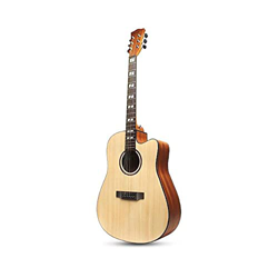 41 inch Male Female Classic Minimalist Veneer Acoustic Guitar Students Beginners Acoustic Guitar with Guitar Case Strap Set of Chord Polishing Cloth características