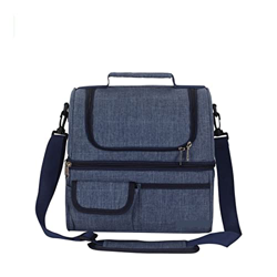 QTZXL Borsa Termica per Zaino Sacchetto di Raffreddamento Due CompartMenrs Borsa isolata Oxford Eva. Borsa Termica a Prova di Fodera Leggero e Resiste características