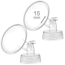 2 x 15 mm Maymom Parti per pompa a collo largo per Spectra S1/S2, con flangia a collo largo; non originali; ricambio per Spectra-Shield (flangia Spect características