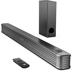 Soundbar per TV con subwoofer wireless, soundbar a 2.1 canali con Bluetooth 5.0, bassi profondi, sistema soundbar supporta coassiale, ottico, A, N1 15 precio