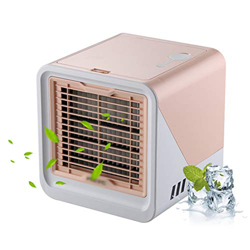 GVFTG Mini Air Cooler Ventilatore Portatile per Aria Condizionata USB da Tavolo Piccolo per Ufficio in Dormitorio Domestico,Rosa características