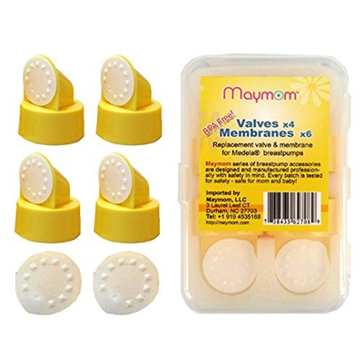 Replacement Valve and Membrane for Medela Breastpumps (Swing, Lactina, Pump in Style), 4x Valves/6x Membranes, Part #87089; Repaces Medela Valve and M