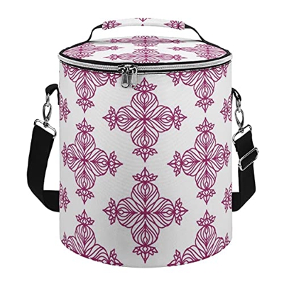 Joyyoq Grande Borsa Termica per Il Pranzo per Uomini E Donne - Impacco di Ghiaccio Rotondo Pieghevole con Tracolla Regolabile per Esterni, Picnic, Cam
