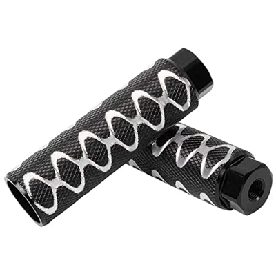 NIDONE Bicicletta Pioli in Lega di Alluminio Antiscivolo Bicicletta Posteriore Pedale poggiapiedi Accessori Nero 2PCS Equitazione Accessori