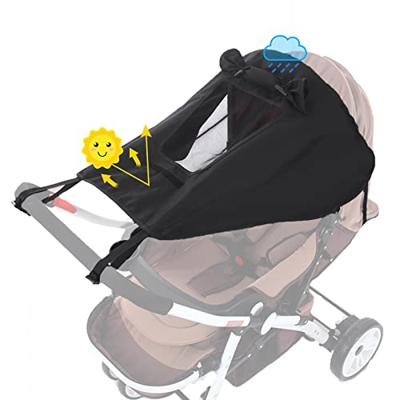 VIKSAUN Parasole per Passeggino Telo Parasole per Carrozzina e Passeggino Universale Regolabile Protezione Solare Parasole Passeggino con Custodia ant