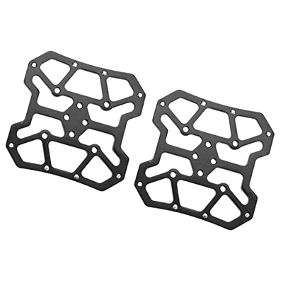 Yunxwd Adattatore per pedali per bicicletta, adattatore per pedali SPD, in lega di alluminio, per pedali a scatto SPD, 1 paio (nero)