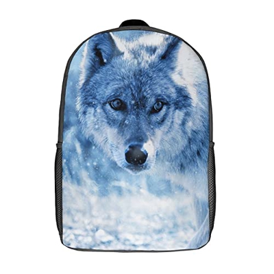 DGTRJPT Borsa da scuola unisex Animal Cool WolfBorsa da scuola per ragazziZaino per campeggio, escursionismo, passeggiate,Bicicletta (43x31x13,5 cm) B