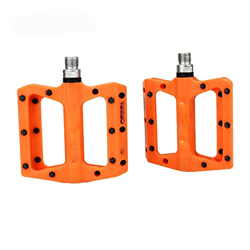 AIRAXE Pedali for Biciclette in Fibra di Nylon Ultra Luce Pedale Mountain Bike 4 Colori Bigot Road Cuscinetto for Bici Pedali pedili (Color : Orange) características