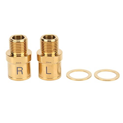 BuyWeek Prolunga Pedale Bici, Distanziatore Pedale Esteso Bici in Lega di Titanio Mandrino Esteso Pedale Mountain Bike da 20mm(Oro)