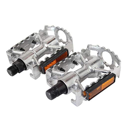 Generic Mountain Alloy Pedals Non - Slip Pedal Coppia Bike Bike Aluminum Pedals Biciclette 1 Bike Accessori Caschi da Ciclismo (Silver, One Size)