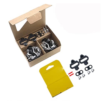 AIRAXE Pedali for Bici MTB Auto-Blocco in Alluminio con Clip Doppio Pedale Clipless SPD Pedale di ricambi Ultraleggeri (Color : 108S Combination)