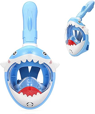 Maschera da snorkeling Maschera da snorkeling a pieno facciale per adulti Maschera subacquea per bambini, Maschere da nuoto antiappannamento anti-perd