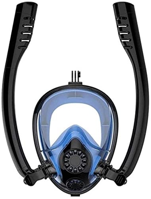 Maschera da snorkeling integrale - Set da snorkeling, maschera da snorkeling antiappannamento anti-perdita di 180 viste panoramiche, molto adatta per 