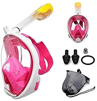 Maschera da snorkeling a pieno facciale, maschera da snorkeling, maschera da snorkeling antiappannamento anti-perdita a 180 viste panoramiche, sistema