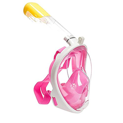 Maschera da snorkeling, maschera da snorkeling integrale, vetro temperato antiappannamento e antiperdita, attrezzatura da snorkeling per adulti e giov en oferta