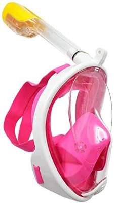 QHYXT Maschera da Snorkeling Maschera da Snorkeling Integrale per Adulti, Maschera da Sub Ultra Trasparente panoramica a 180°, Attrezzatura da Snorkel