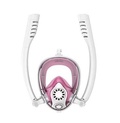 Maschera da snorkeling a pieno facciale - Set da snorkeling, maschera da snorkeling antiappannamento anti-perdita a 180 viste panoramiche, molto adatt