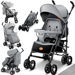 KIDIZ® Passeggino City-Pro Passeggino Passeggino per bambini Passeggino pieghevole Passeggino per sport reclinabile a 360° con ruote da 6 pollici incl características