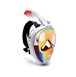 Maschera da snorkeling a pieno facciale, maschera da snorkeling, maschera da snorkeling antiappannamento anti-perdita a 180 viste panoramiche, adatta  en oferta