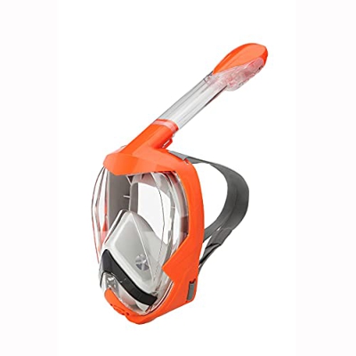 Maschera da snorkeling integrale - Tecnologia antiappannamento e antiperdita, maschera da snorkeling panoramica a 180 gradi per adulti e giovani, molt