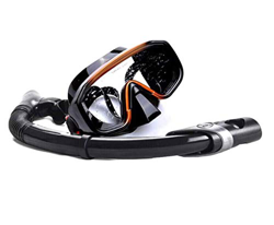 Set Maschere da Snorkeling, 180 Vista Panoramica Maschera da Snorkel Anti-Fog Anti-perdita, Set da Snorkeling Panoramico Anti-Appannamento Resistente  en oferta