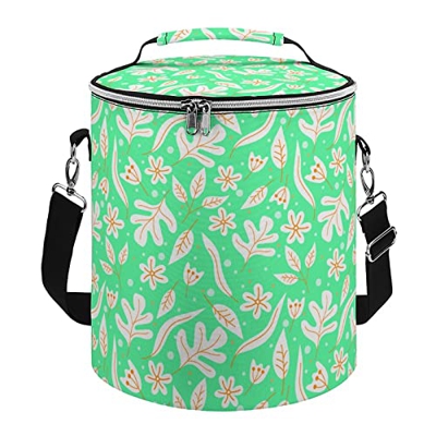 Joyyoq Borsa Termica Rotonda Grande Pieghevole Borsa Termica Pieghevole Borsa Termica con Fodera Impermeabile A Prova di Perdite per Campeggio/Barbecu
