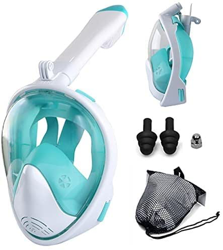 Maschera da snorkeling Maschera da snorkeling a pieno facciale per adulti, vista panoramica a 180°, antiappannamento, anti-perdita, facile respirazion en oferta