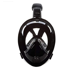 Maschera da snorkeling integrale, maschera da snorkeling con antiappannamento panoramico a 180 gradi, supporto per fotocamera e sistema di respirazion características