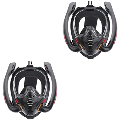 BESPORTBLE 2 Set Maschere da Snorkeling a Faccia Piena Antimarna Anticoncetti Occhiali da Nuoto Portili Maschere Maschere da Immersione Marcia di Snor