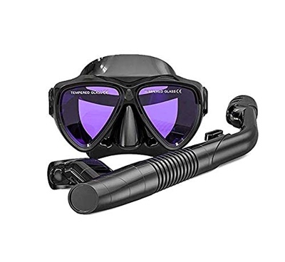 Maschera da snorkeling integrale, set da snorkeling, vista panoramica a 180 gradi, antiappannamento, anti-perdita, attrezzatura da snorkeling per adul