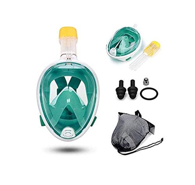 Maschera da snorkeling a pieno facciale, maschera da snorkeling, maschera da snorkeling antiappannamento anti-perdita con vista panoramica a 180 gradi
