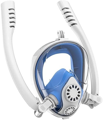 Maschera per lo snorkeling Maschera per lo snorkeling integrale per adulti Maschera per lo snorkeling a 180 ° Ampia vista Pacchetti per lo snorkeling 