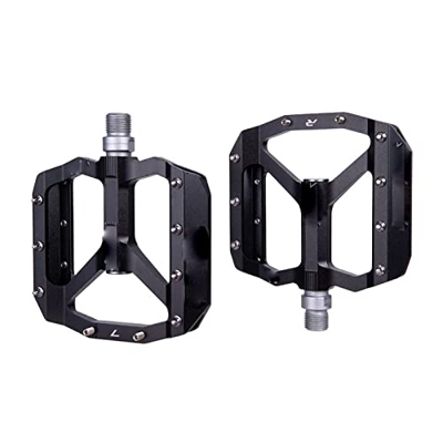 AIRAXE MTB Pedale sigillato in Bici da Strada CNC Parti di Bici in Lega Cattiva Cuscinetto Anti-Slip Montagna da 12 mm. (Color : JT01 Black)
