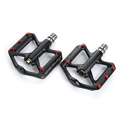 AIRAXE Pedili di Fibra di Carbonio Ultra Leggera Piattaforma for Biciclette Leggere a Tre Assi di Titanio Cuscinetto MTB Bicycle Road Bike Pedals (Col