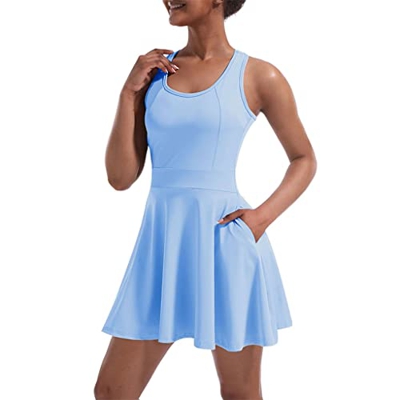 WALNUT Donne Sportive Abito da Tennis Morbido ad Alta Elasticità Golf Short Fitness a Secco rapido 2 Pezzi Set Femminile da Badminton Sport (Color : B