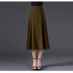 WALNUT Gonna Gonna Estiva Femminile Gonna in Chiffon a metà Linea Gonna Sottile Gonna retrò (Color : A, Size : 22/XL) características