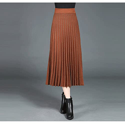 WALNUT 1pcs Gonna a-Line della Gonna a Maglia con Maglietta Autunnale e Invernale Midi Invernale (Color : A, Size : 24/3XL) precio