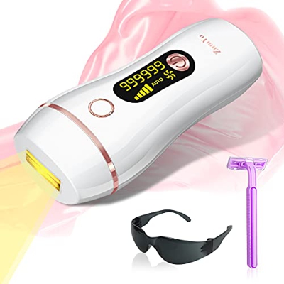 ZumYu IPL - Epilatore a luce pulsata, 999,999 Flashes scatti di epilazione permanente per corpo e viso