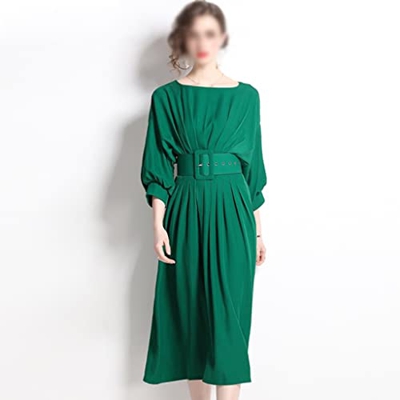 WALNUT Abito Autunnale Primaverile da Donna Abito da Cocktail Lungo (Color : A, Size : M Code)