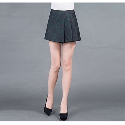 WALNUT Pantaloni Casuali, Pantaloni da Donna, gonne Corte, gonne Sottili, gonne Corte, gonne a Pieghe Irregolari (Color : A, Size : 20/M)