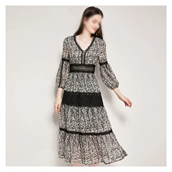 WALNUT Abito Estivo Primavera da Donna Abito da Cocktail Lungo (Color : A, Size : L Code) en oferta