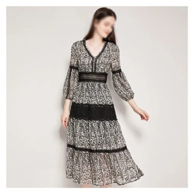 WALNUT Abito Estivo Primavera da Donna Abito da Cocktail Lungo (Color : A, Size : L Code)