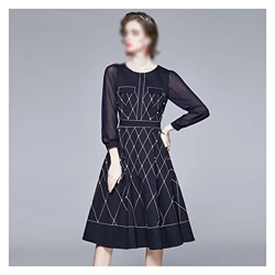 WALNUT Donnetto da Donna Abito for Perline di Perline A-Line (Color : A, Size : L Code) características