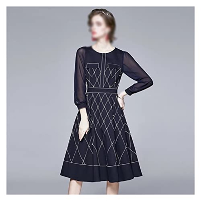 WALNUT Donnetto da Donna Abito for Perline di Perline A-Line (Color : A, Size : L Code)