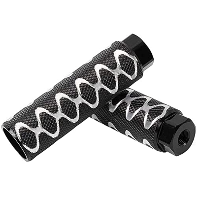 NIDONE Bicicletta Pioli in Lega di Alluminio Antiscivolo Bicicletta Posteriore Pedale poggiapiedi Accessori Nero 2PCS Parti della Bicicletta