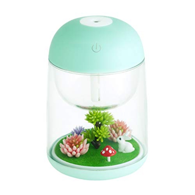 Awasa Micro Landscape Umidificatore Purificatore Olio Essenziale Diffusore di Aroma Luci A LED Micro Landscape Umidificatore Verde