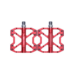 AIRAXE MTB Pedale Bici Cuscinetto sigillato Anti-Slip Du Pedale Ultra Leggero Blu Rosso Nero (Color : Red) en oferta