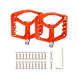 AIRAXE MTB Mountain Cuscinetti a Pedale Piatto Ultraleggero BMX Big Foot Anti-Slip Du Boccola in plastica in Nylon Colorata 9/16"Bicicletta (Color : R en oferta