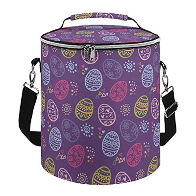Joyyoq Borsa Termica Rotonda Isolata, Borsa Termica Morbida A Due Piani Borsa Termica Morbida, Borse Isolanti, Borsa Termica Grande E Morbida A Tenuta